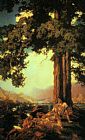 Maxfield Parrish Canvas Paintings - Hilltop